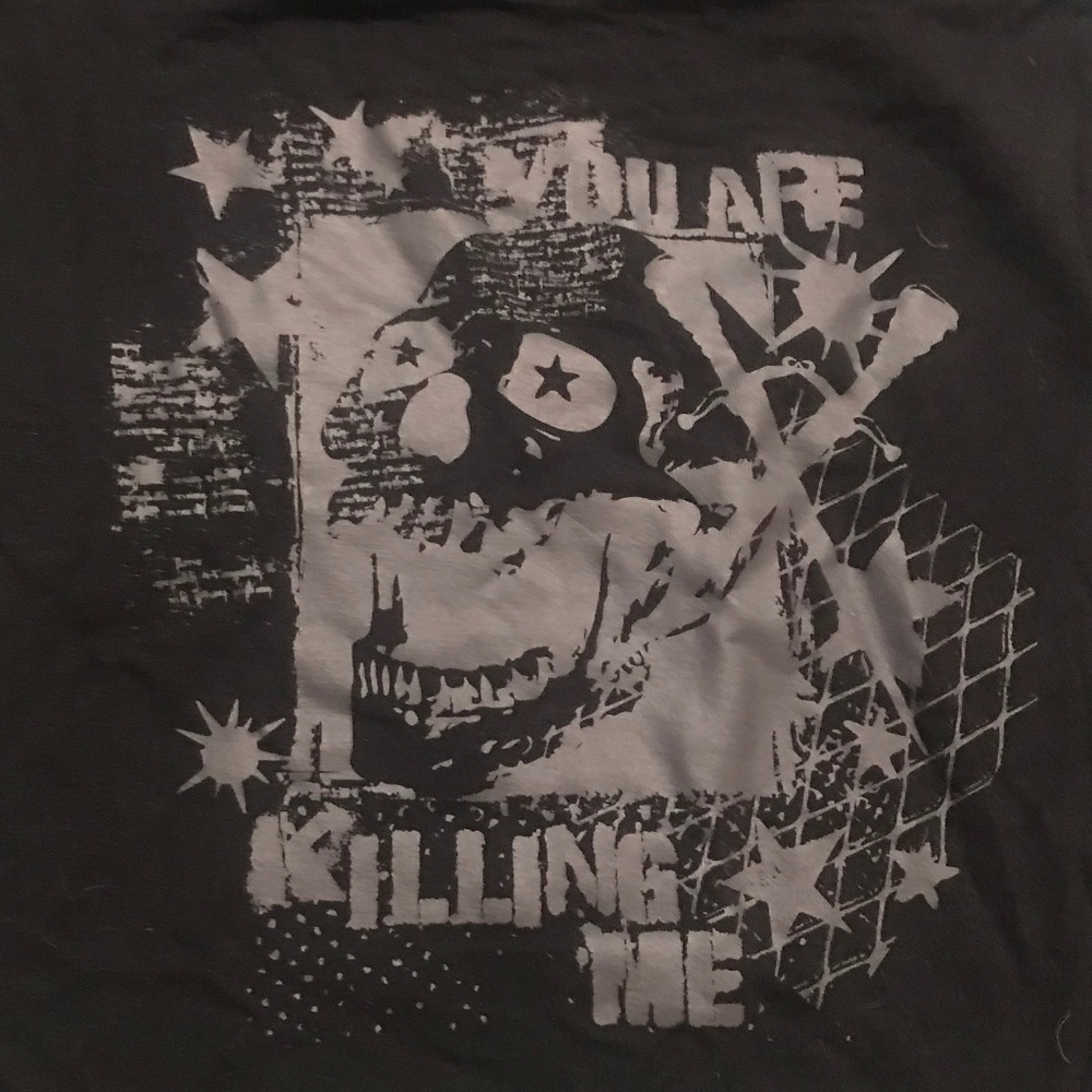 Social Collision Cold Shoulder crop Blouse